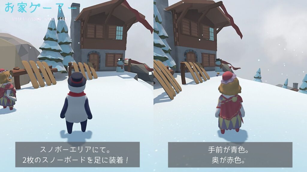 Human：Fall Flat,ヒューマンフォールフラット,攻略,PS4,PS5,Switch,画面分割,協力プレイ,オフライン,トロフィー,実績,エクストラステージ,アイス,隠し,雪だるま,スノボー